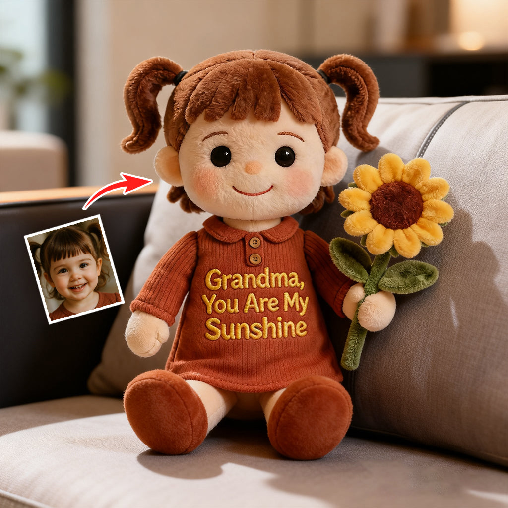 Growing with Grandma’s Love - Personalized Grandma Premium Faux Fur Pillow