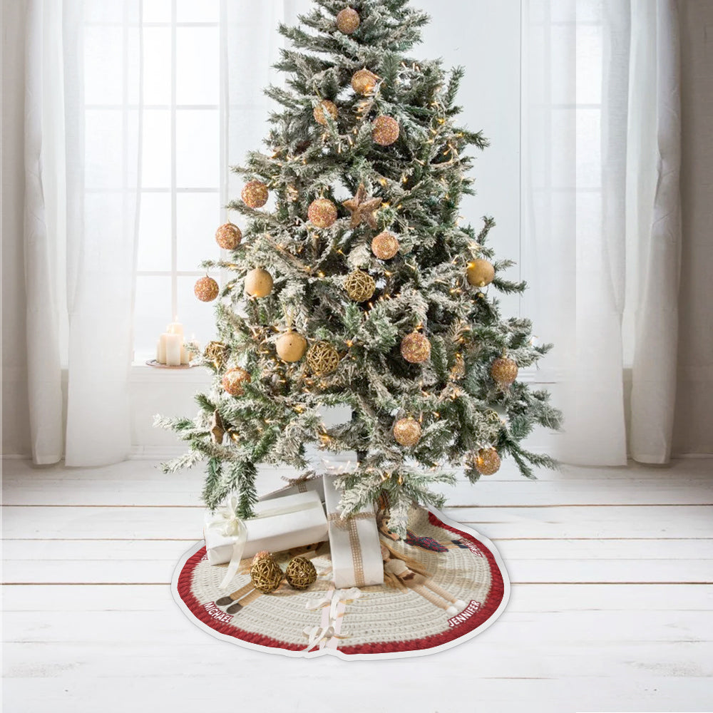 Merry Christmas 2025 - Personalized Family Tree Skirt
