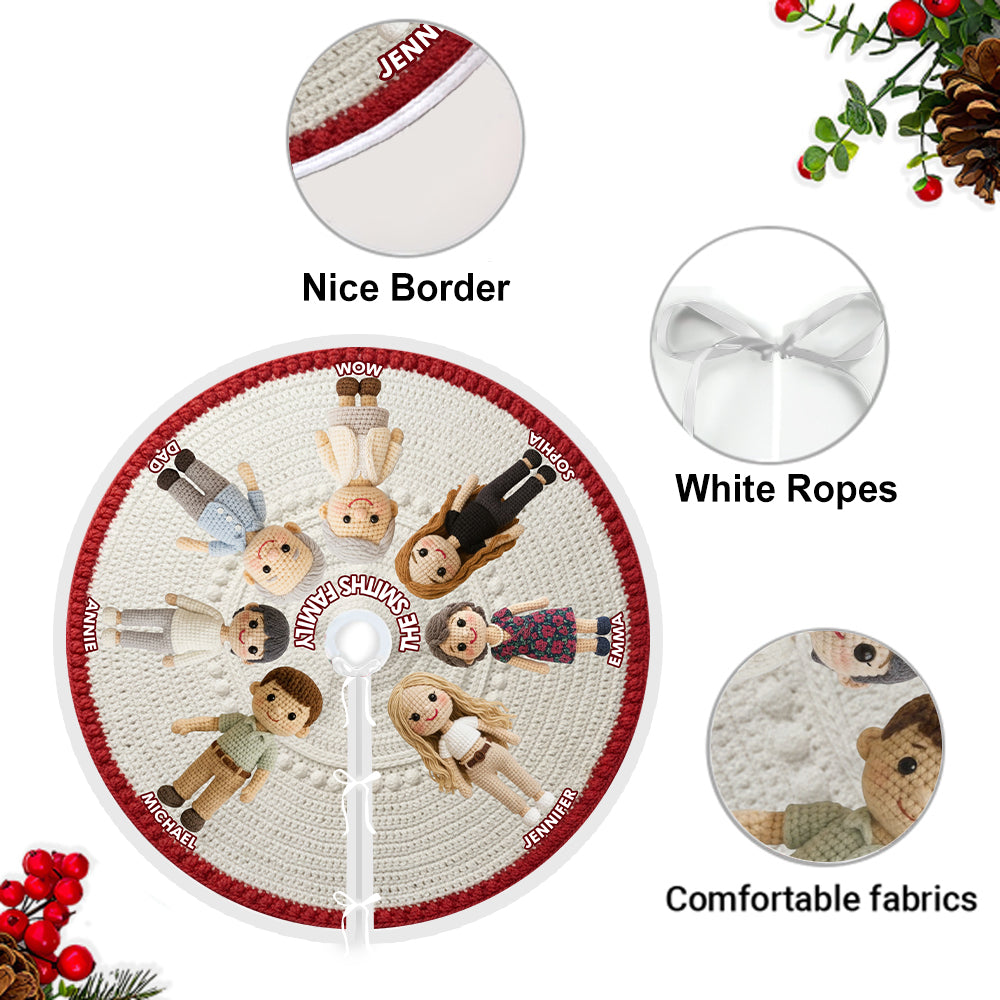 Merry Christmas 2025 - Personalized Family Tree Skirt