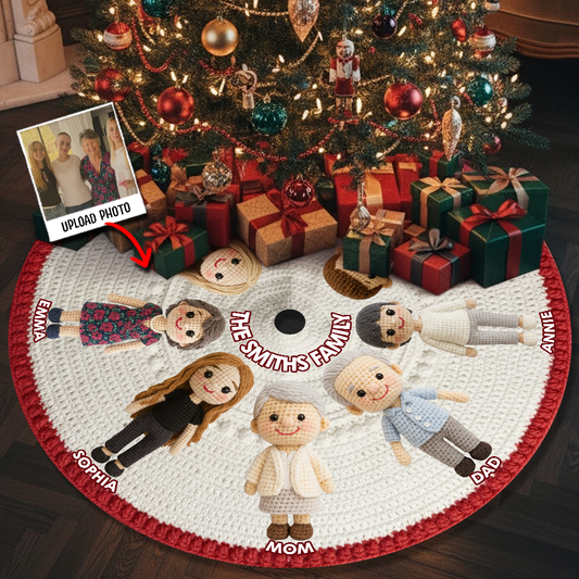 Merry Christmas 2025 - Personalized Family Tree Skirt