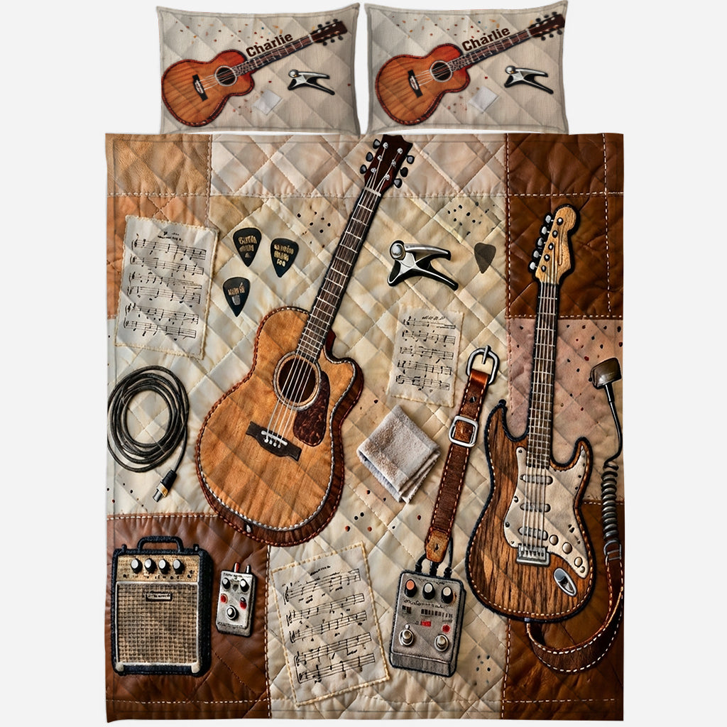 Guitarist - Personalized Guitar Quilt Set