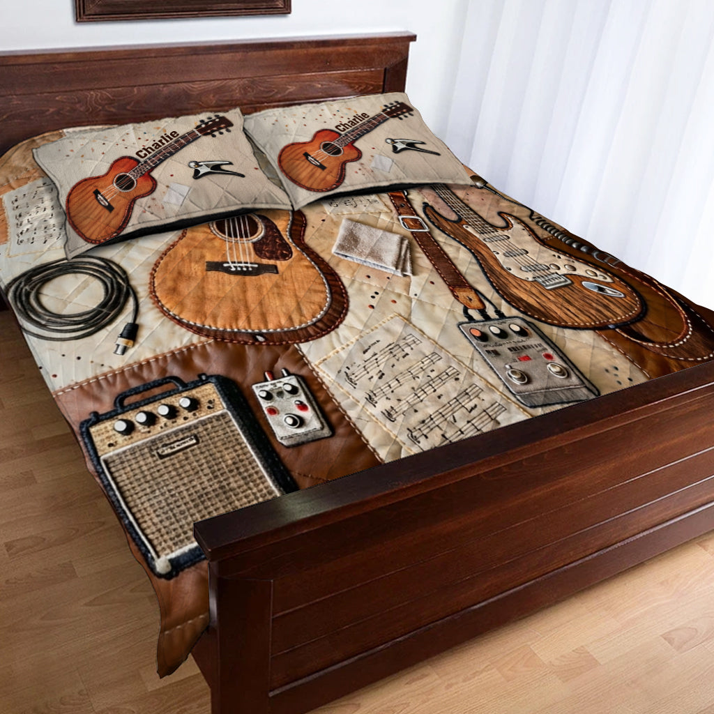 Guitarist - Personalized Guitar Quilt Set
