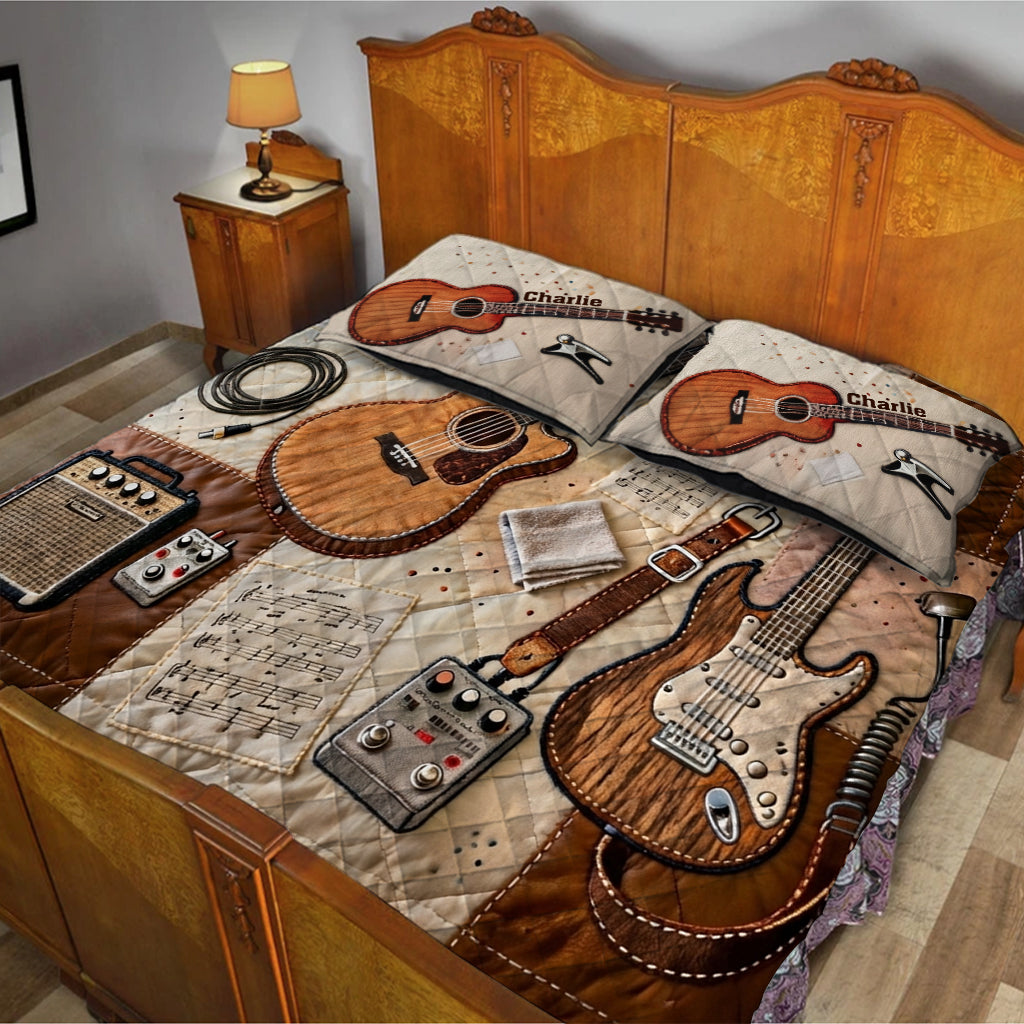 Guitarist - Personalized Guitar Quilt Set