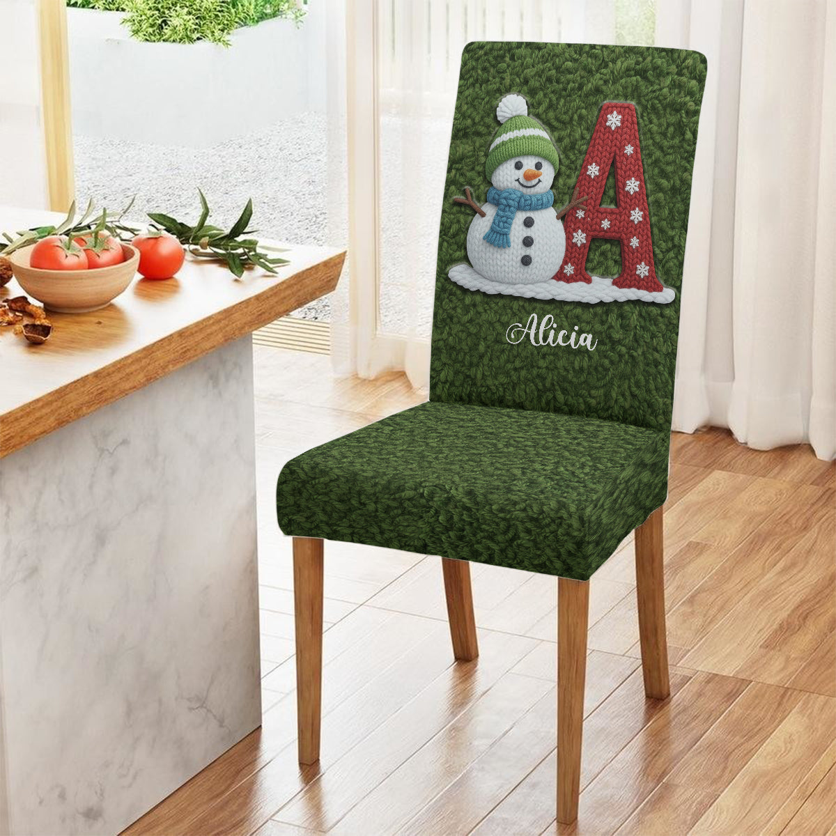 Snowman Alphabet - Personalized Family Chair Cover Set