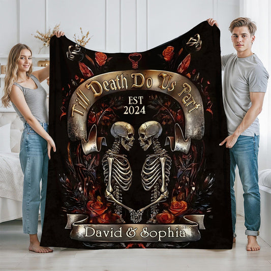 Till Death Do Us Part - Personalized Couple Blanket