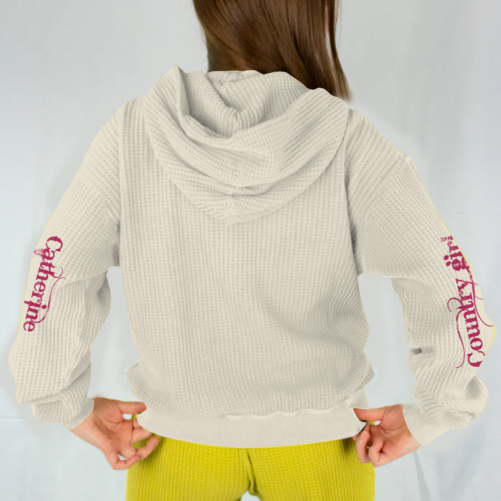 Fille de la campagne - Sweat à capuche gaufré personnalisé pour la chasse