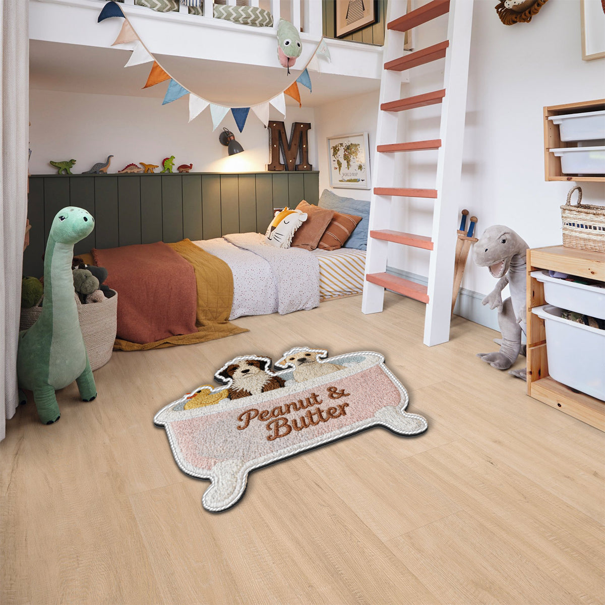 Custom Bathroom Rug For Pet Owners - Personalized Dog Non-Slip Tufted Rug