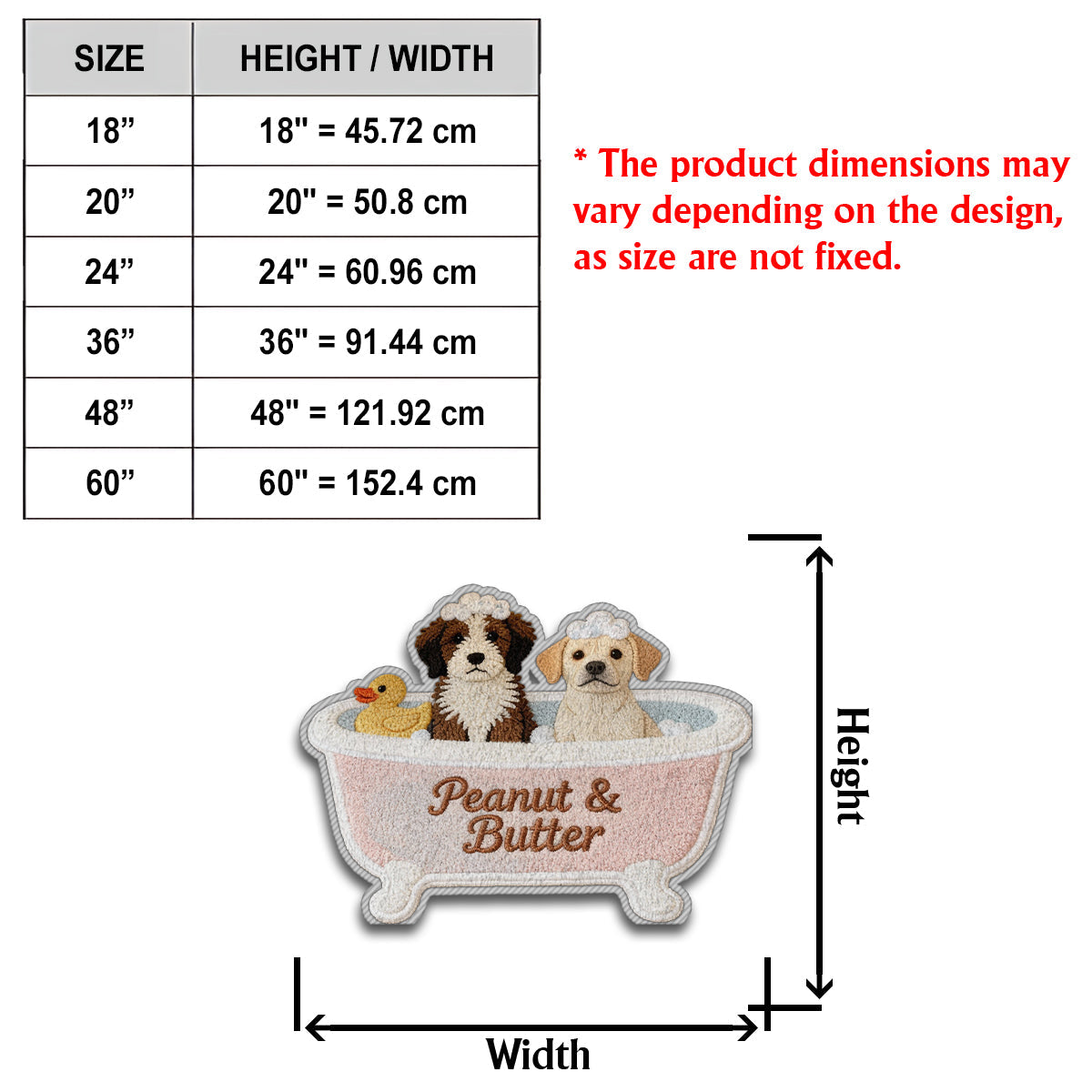 Custom Bathroom Rug For Pet Owners - Personalized Dog Non-Slip Tufted Rug