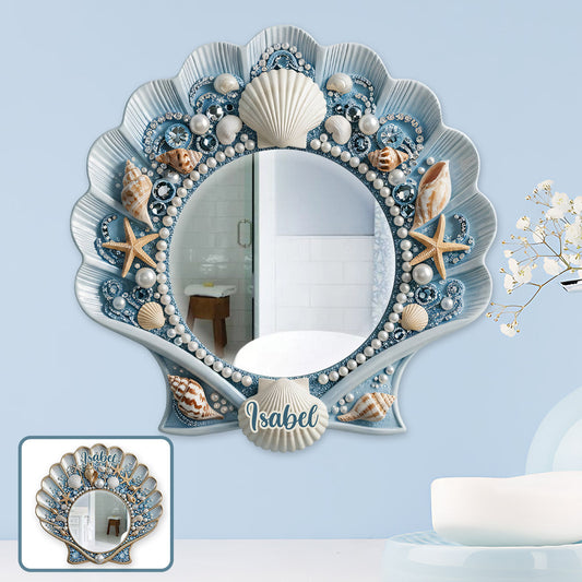 Beautiful Seashell - Personalized Sea Lover Wall Hanging Mirror