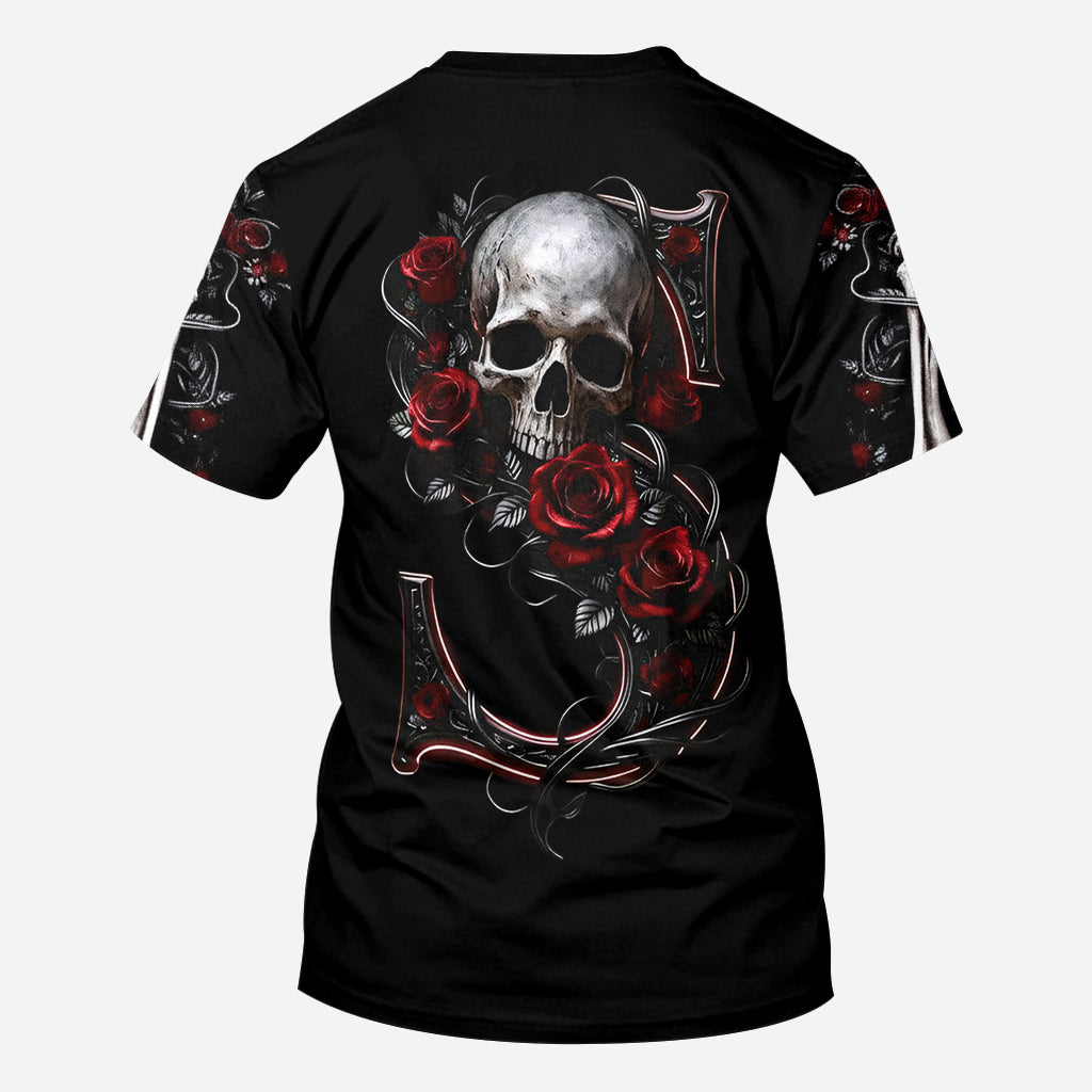 Rose & Skull - Personalized Skull All Over Shirt