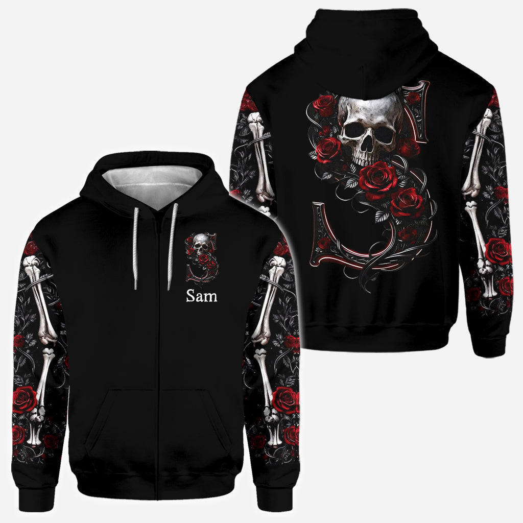 Rose & Skull - Personalized Skull All Over Shirt
