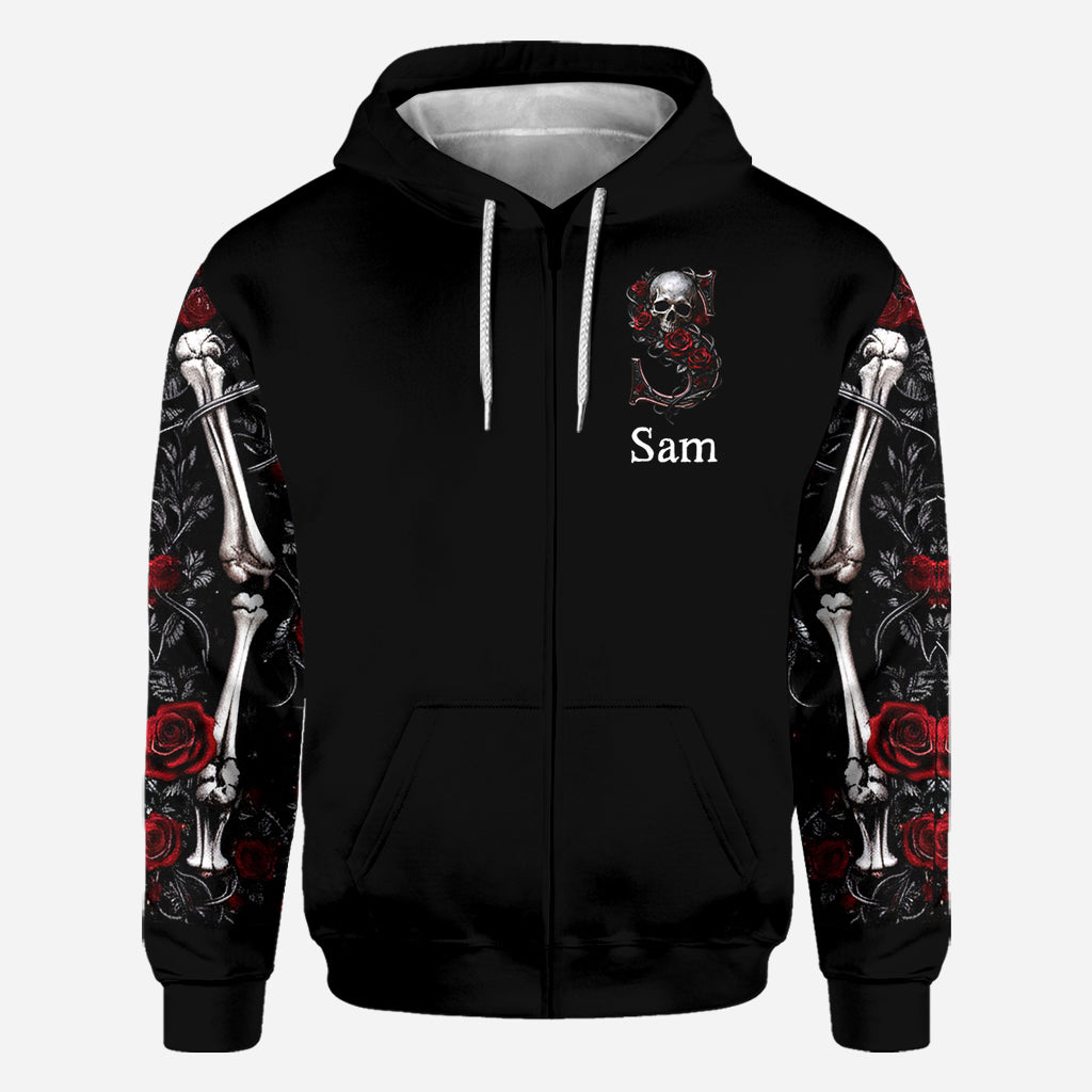 Rose & Skull - Personalized Skull All Over Shirt