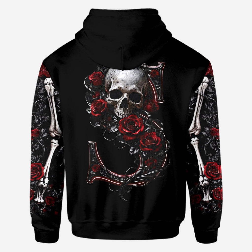 Rose & Skull - Personalized Skull All Over Shirt