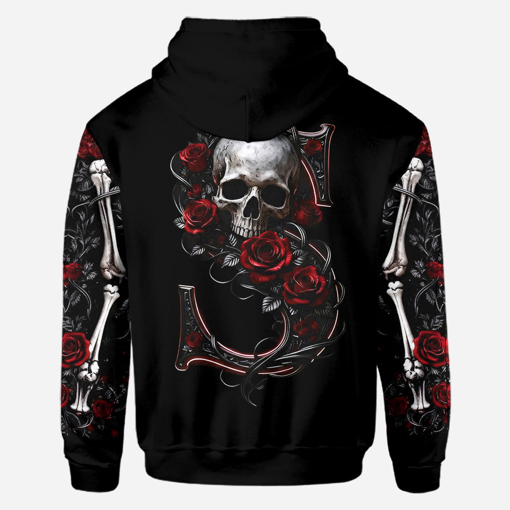 Rose & Skull - Personalized Skull All Over Shirt