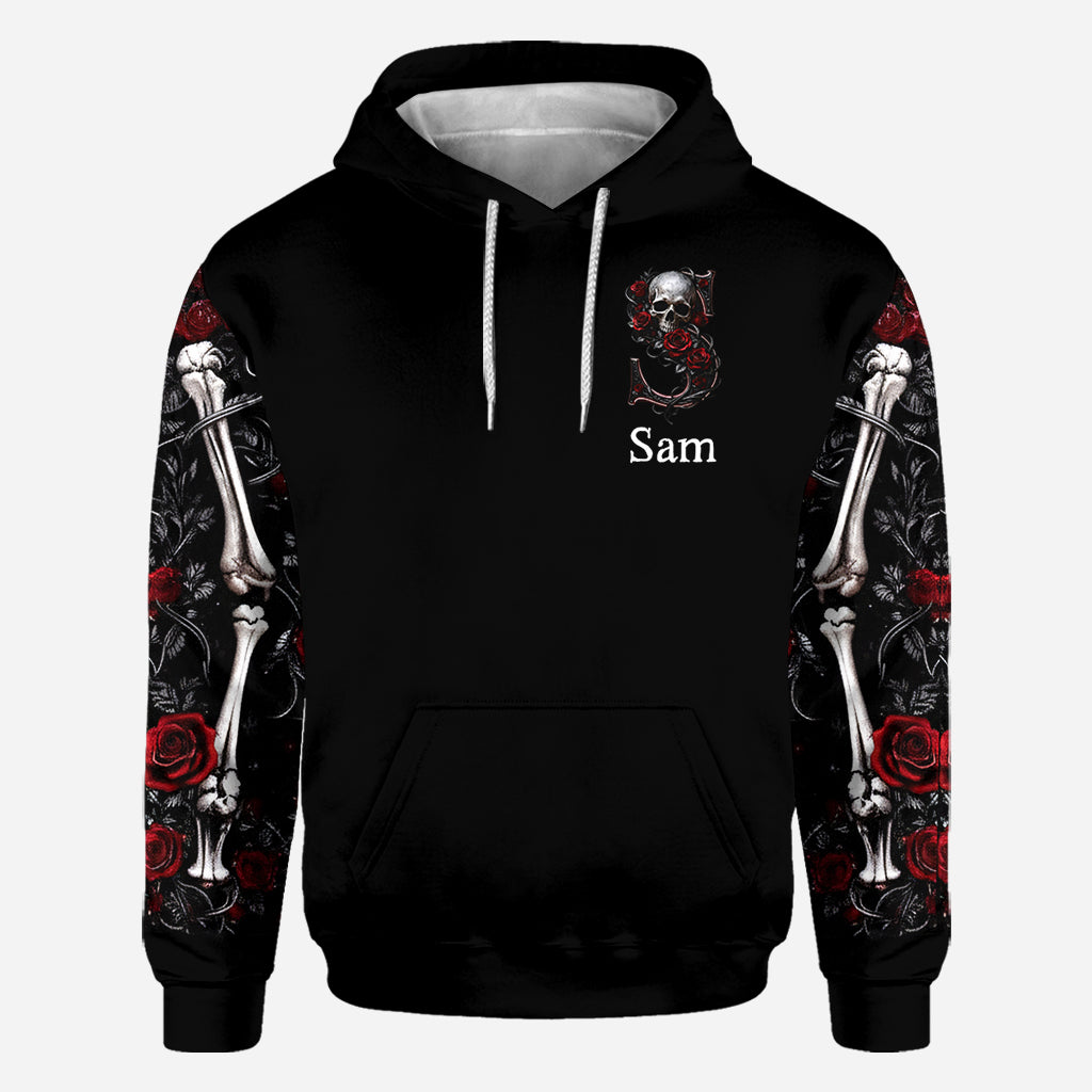Rose & Skull - Personalized Skull All Over Shirt