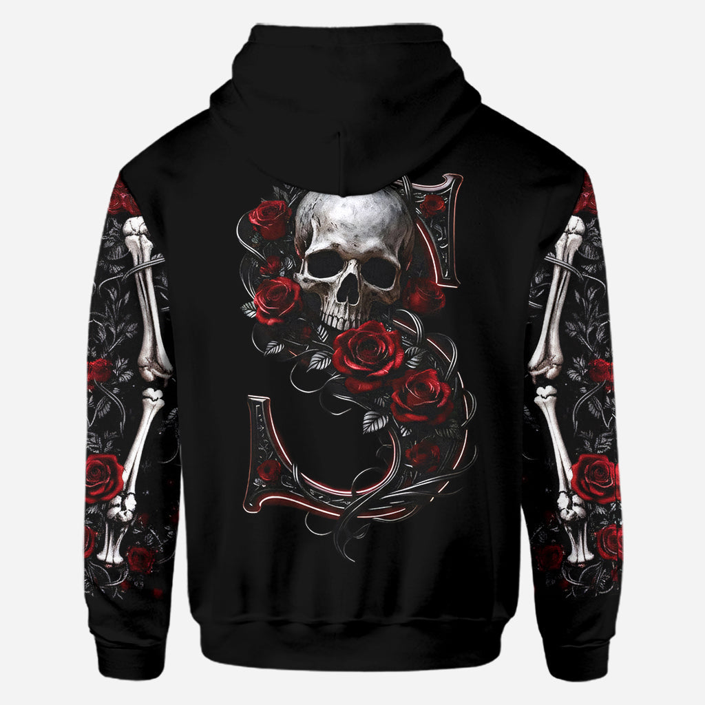 Rose & Skull - Personalized Skull All Over Shirt
