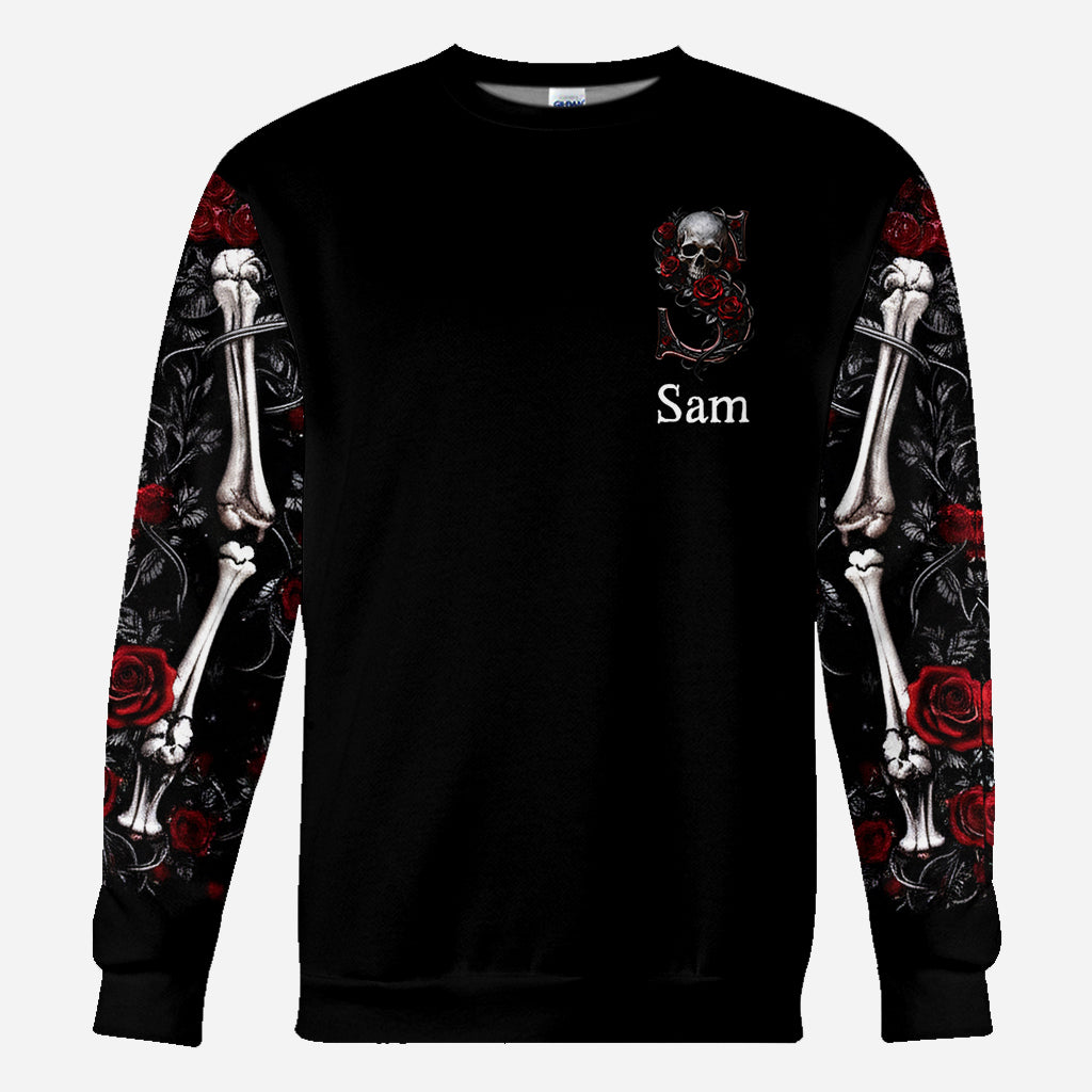 Rose & Skull - Personalized Skull All Over Shirt