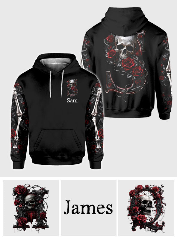 Rose & Skull - Personalized Skull All Over Shirt