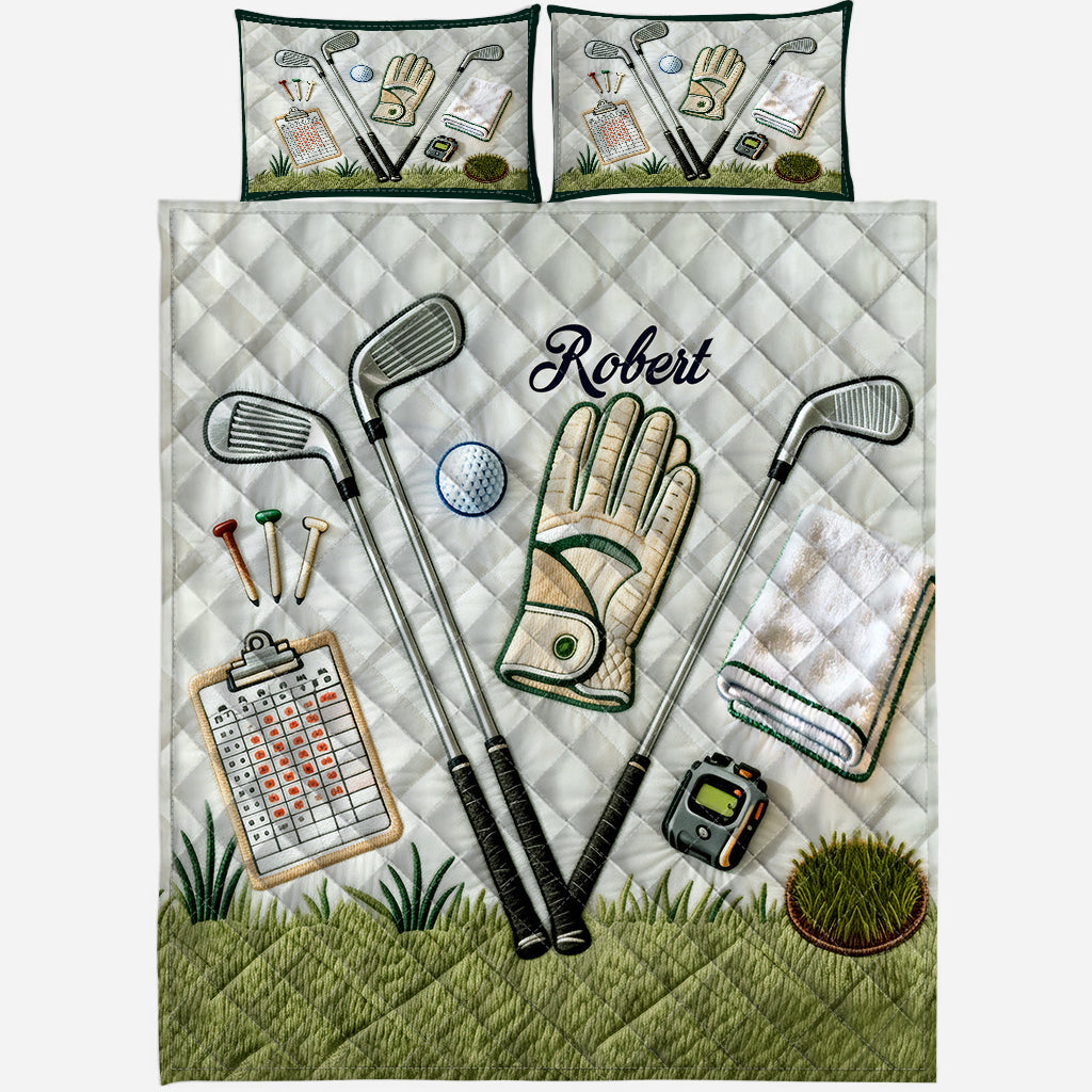 Live Love Golf - Personalized Golf Quilt Set