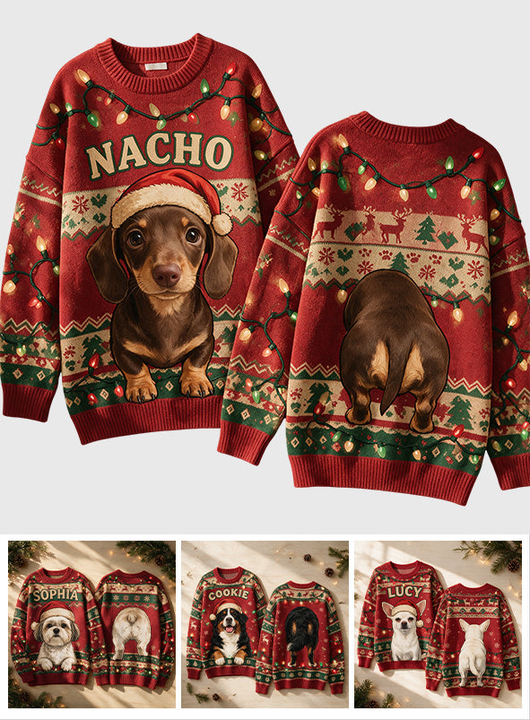 Christmas Cute Dog - Personalized Dog Ugly Sweater
