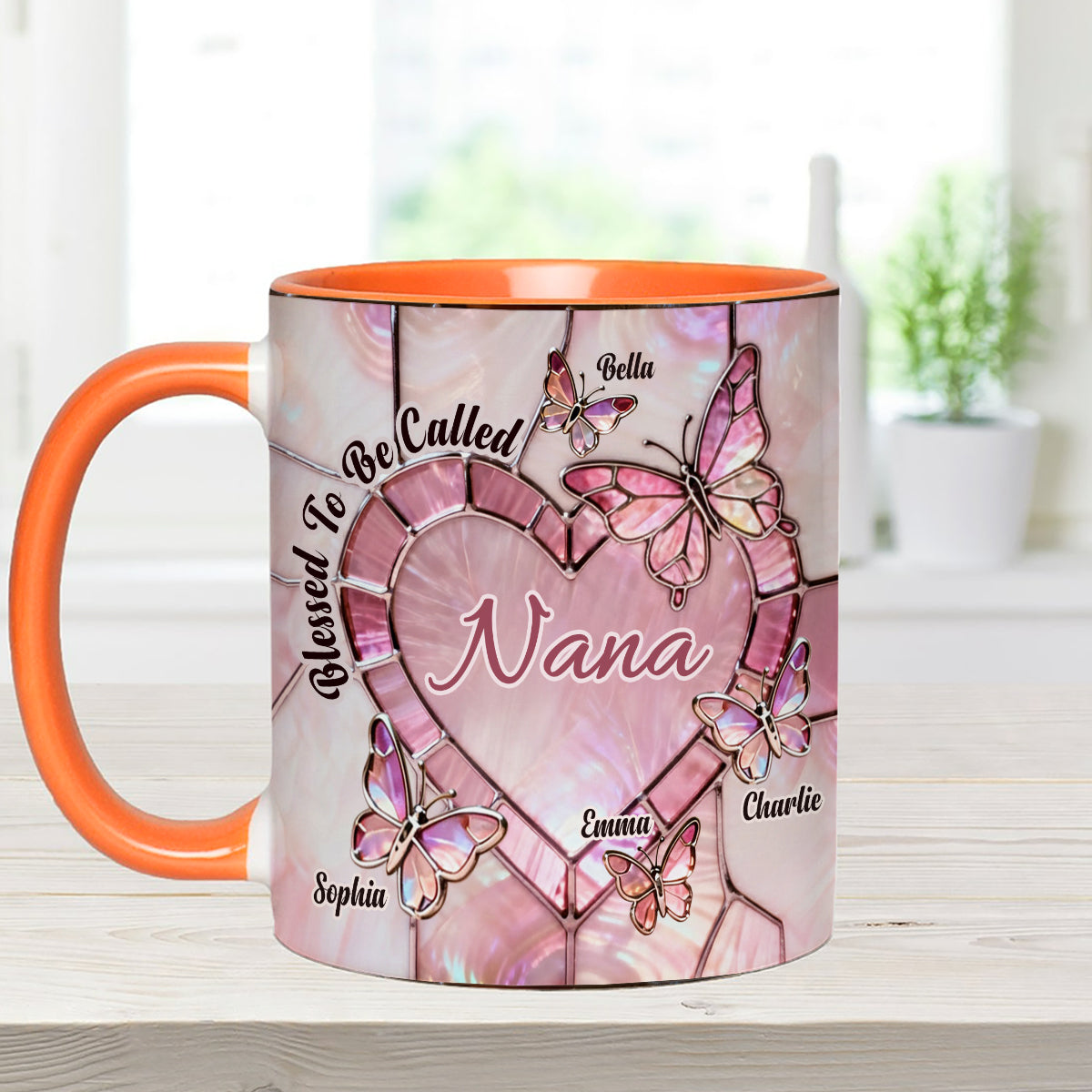 Heureuse d'être appelée Nana, Mama, Gigi, Grand-mère - Mug personnalisé pour grand-mère avec agitateurs en acrylique