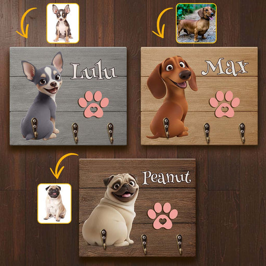 Custom From Any Photos - Personalized Dog Custom Shaped Hanging Rack