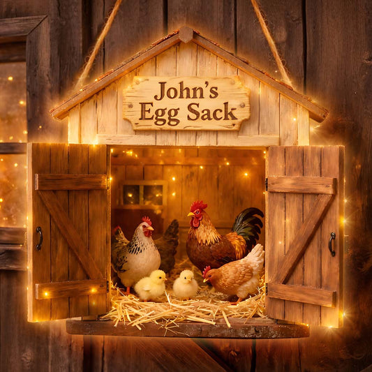 Sac à œufs, cadeau pour agriculteur - Panneau lumineux LED personnalisé pour agriculteur en acrylique