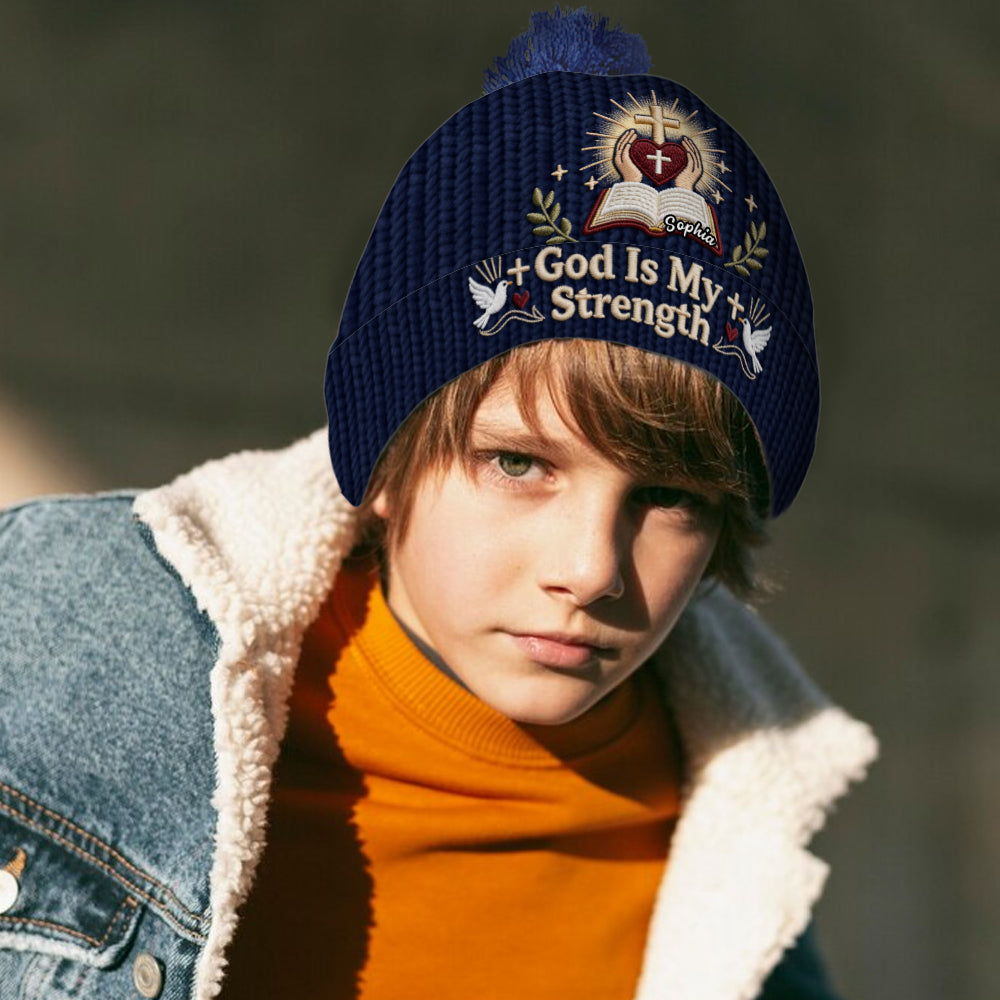 Dieu est ma force - Bonnet chrétien personnalisé