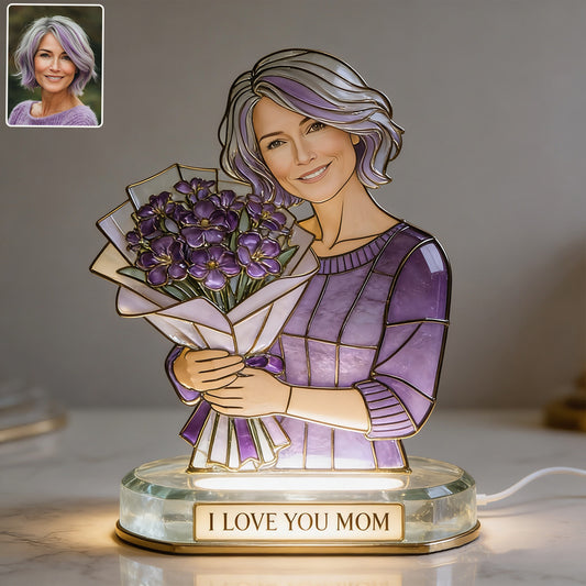 Ich liebe dich - Personalisierte Mutter Acryl LED Nachtlicht