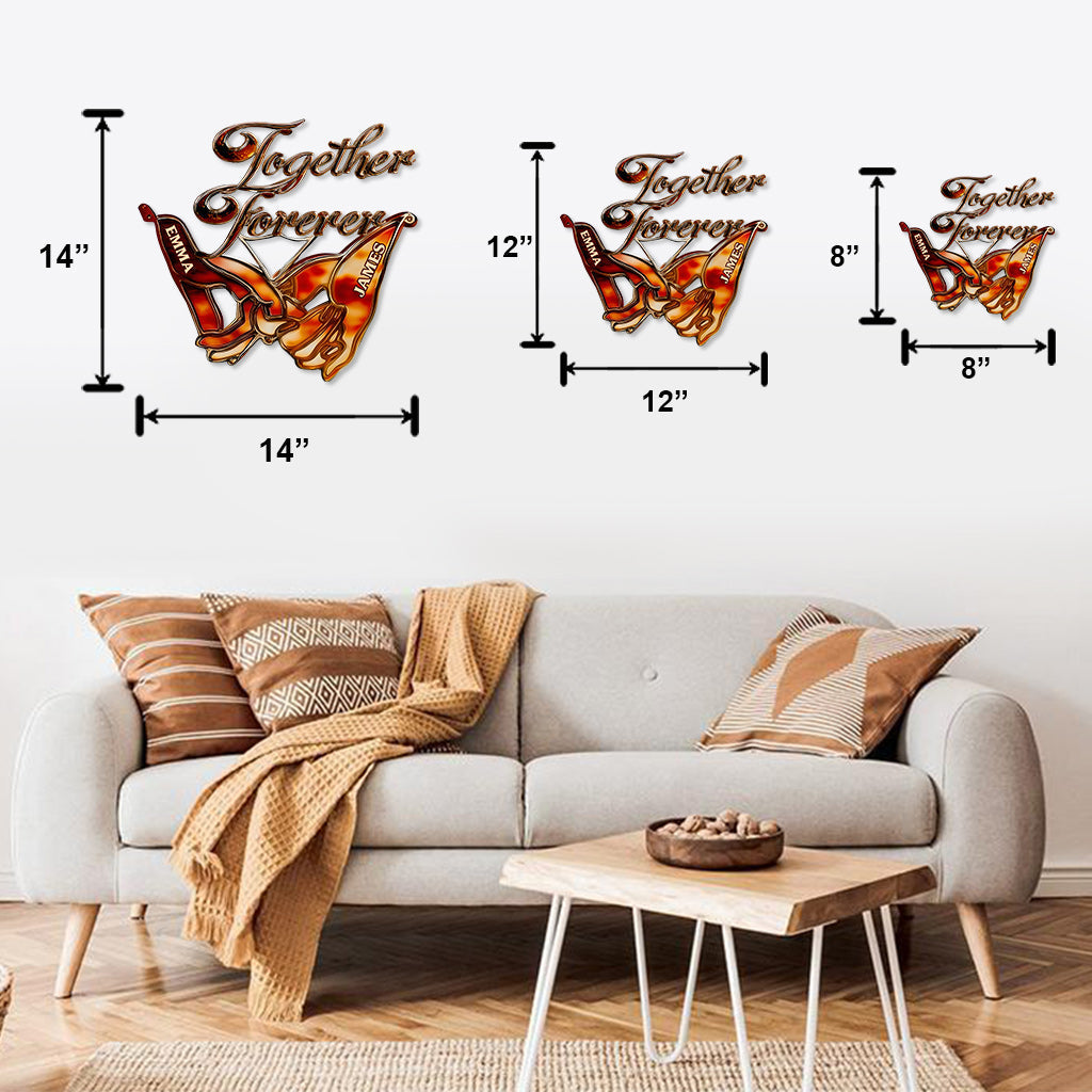 Together Forever - Personalized Couple Cut Metal Sign