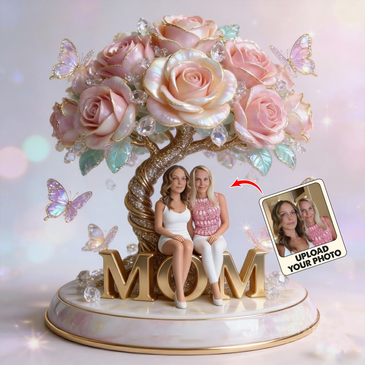 Ich liebe dich – Personalisierte Acrylplakette für Mutter (individuell geformt)