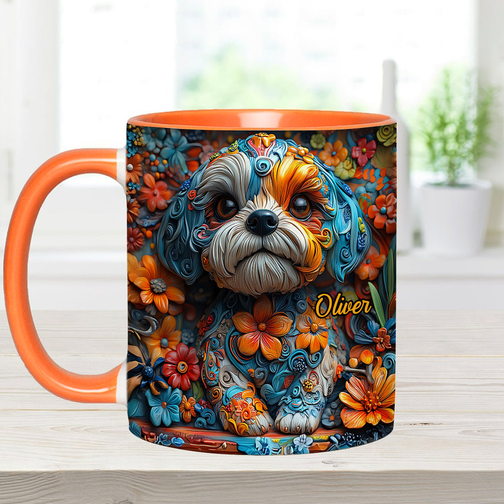 Rêves de Shih Tzu colorés - Mug personnalisé avec motif chien