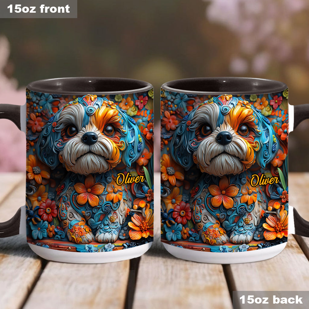 Rêves de Shih Tzu colorés - Mug personnalisé avec motif chien