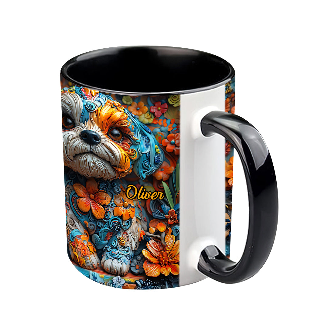 Rêves de Shih Tzu colorés - Mug personnalisé avec motif chien