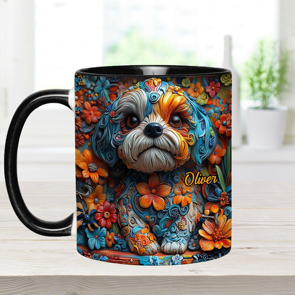 Rêves de Shih Tzu colorés - Mug personnalisé avec motif chien