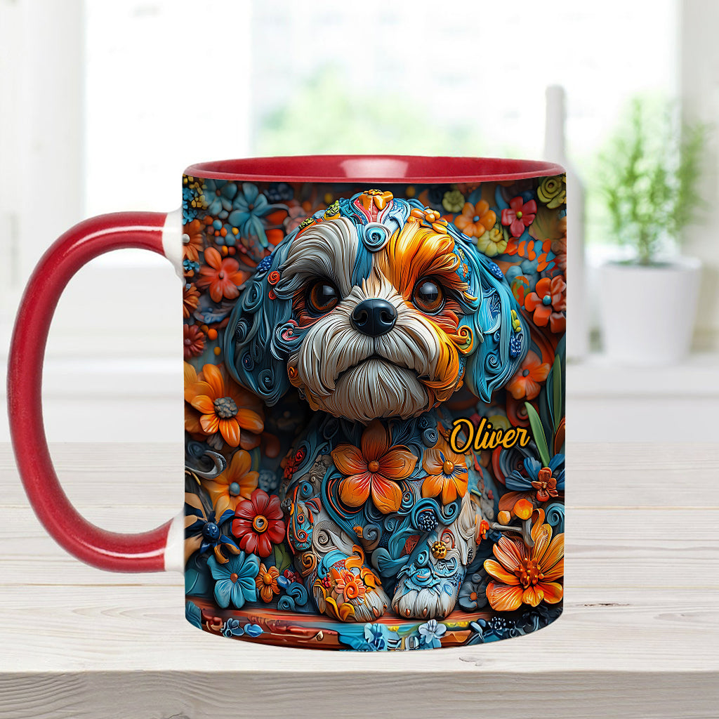 Rêves de Shih Tzu colorés - Mug personnalisé avec motif chien