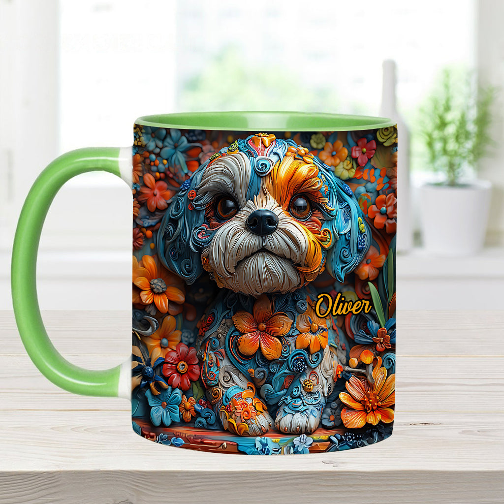 Rêves de Shih Tzu colorés - Mug personnalisé avec motif chien