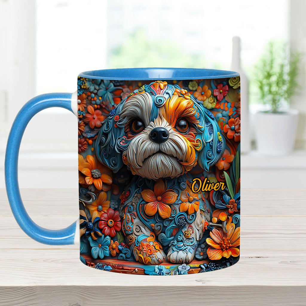 Rêves de Shih Tzu colorés - Mug personnalisé avec motif chien