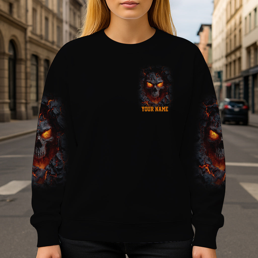 Fire Skull - Personalized Skull All Over Shirt