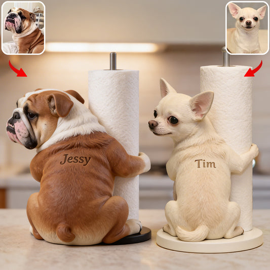 Personalisierter Haustierfoto - Individueller Küchenpapierhalter