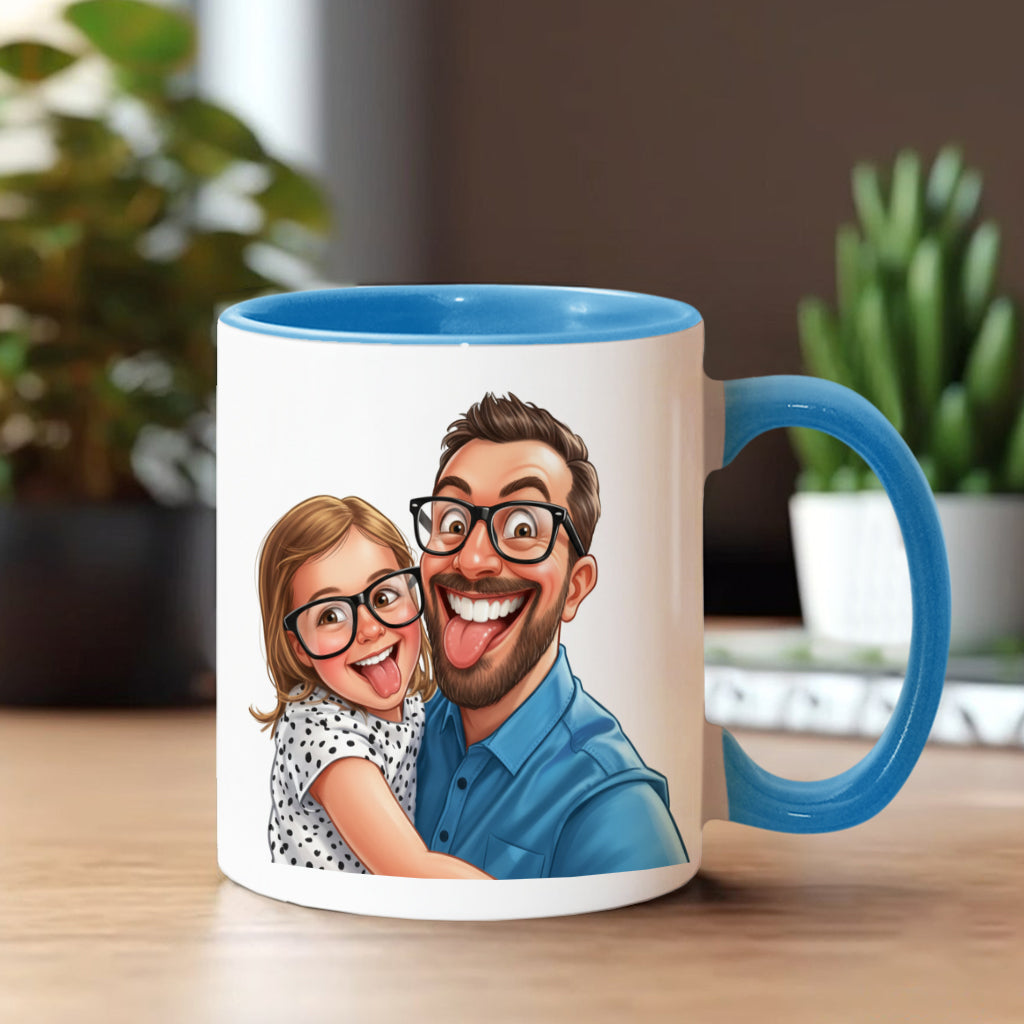 Dad Daughter Like Father Like Daughter Oh Crap - Personalized Father Accent Mug