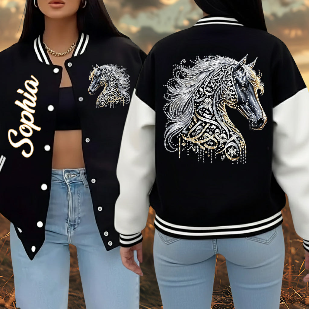 Love Horse - Personalized Horse Varsity Jacket