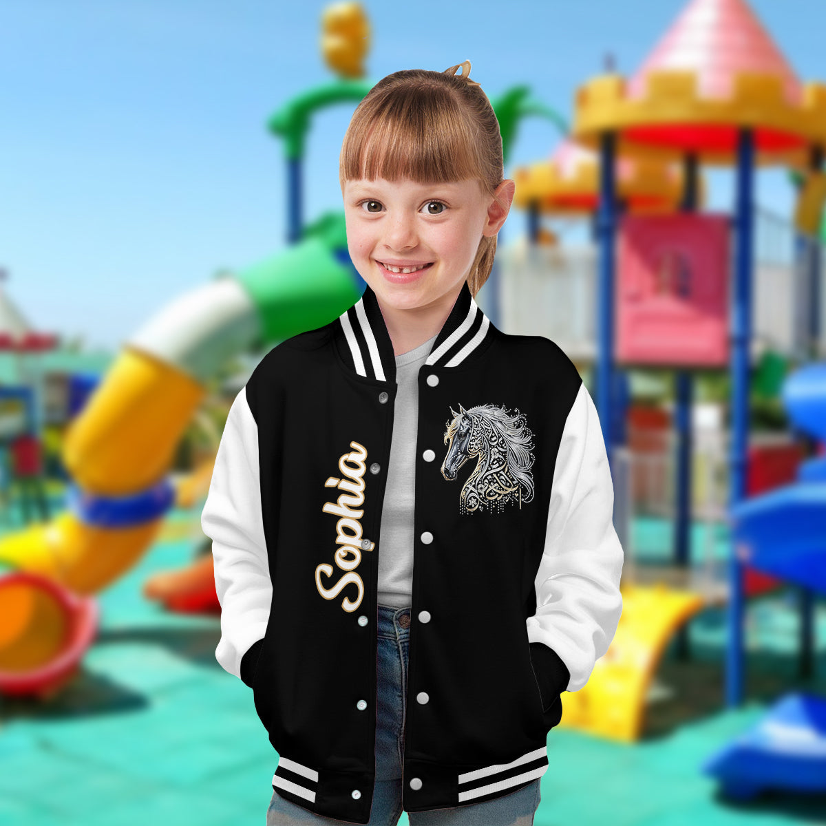 Love Horse - Personalized Horse Varsity Jacket
