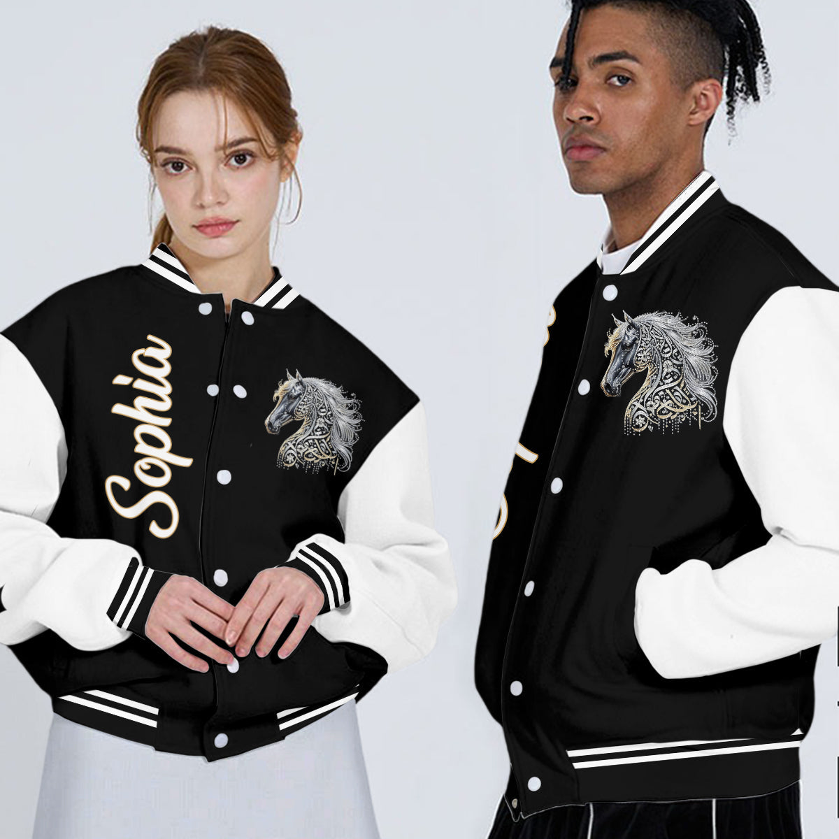Love Horse - Personalized Horse Varsity Jacket