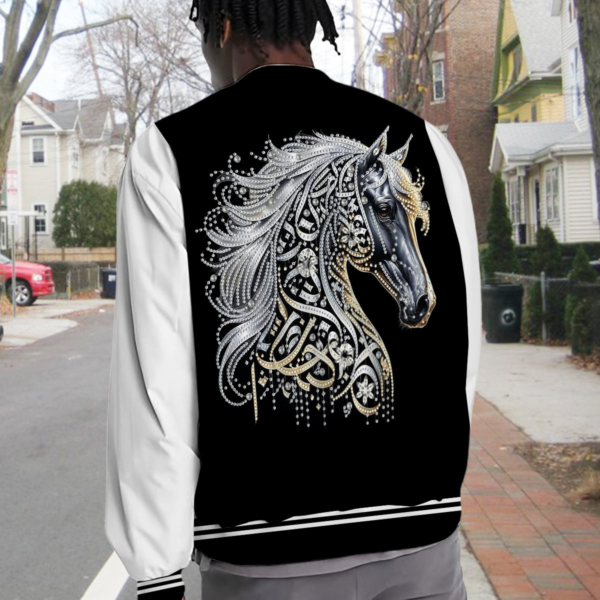 Love Horse - Personalized Horse Varsity Jacket