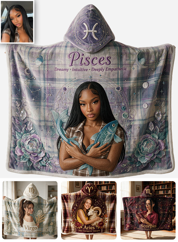 Love Who You Are - Personalized Horoscope Hooded Blanket