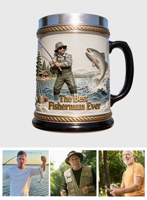 Love Fishing - Personalized Fishing Beer Stein