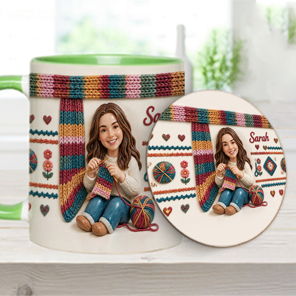 Love Crocheting - Personalized Crocheting Accent Mug & Coaster