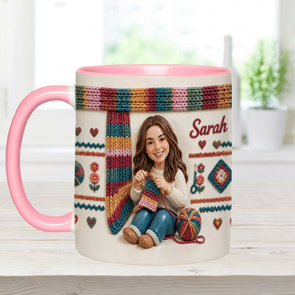 Love Crocheting - Personalized Crocheting Accent Mug & Coaster