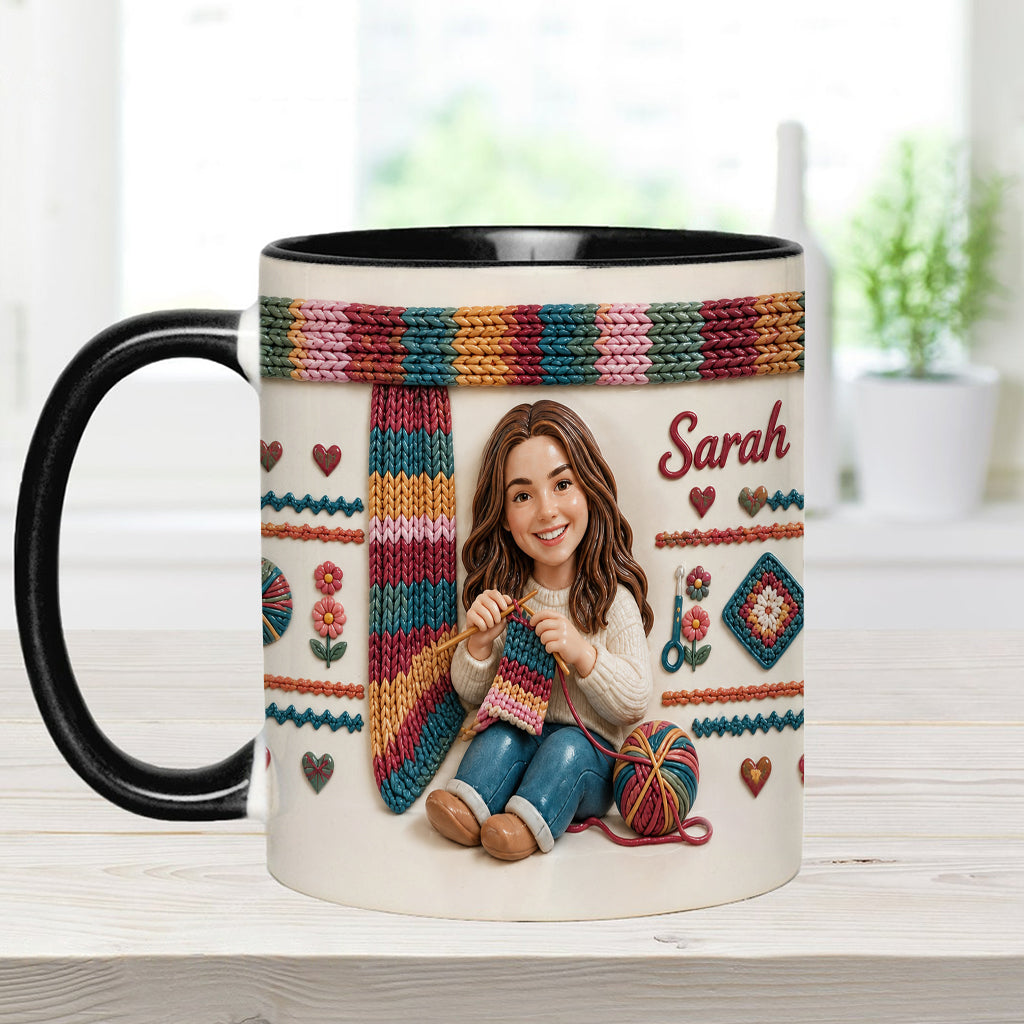 Love Crocheting - Personalized Crocheting Accent Mug & Coaster